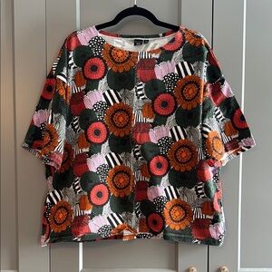 Marimekko Uniqlo Floral Patterned Women's Top XXL